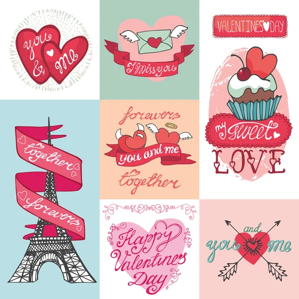 Valentines day elements collection — Stock Photo, Image