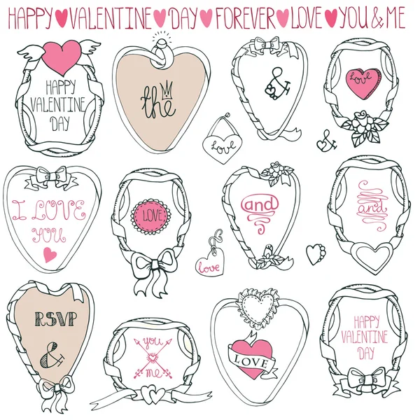 Hand drawing Valentine decor — Stock Photo, Image