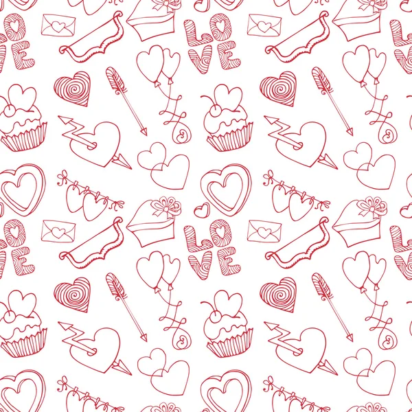 Hearts seamless pattern. — Stock Photo, Image