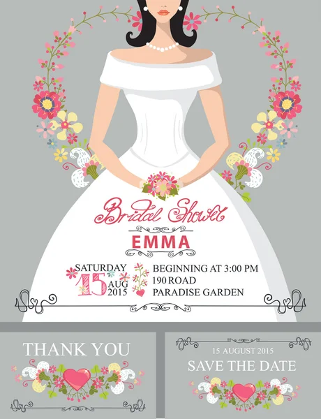 Bridal shower invitation set — Stock Photo, Image