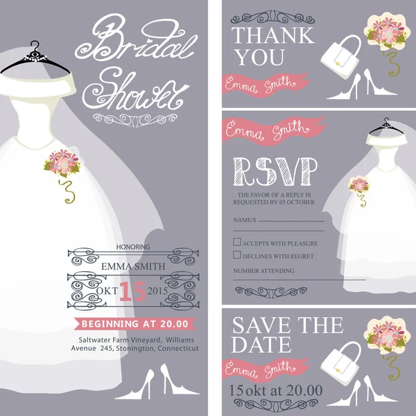 Bridal shower invitation set. Stock Photo by ©Tatiana_Kost 75993761