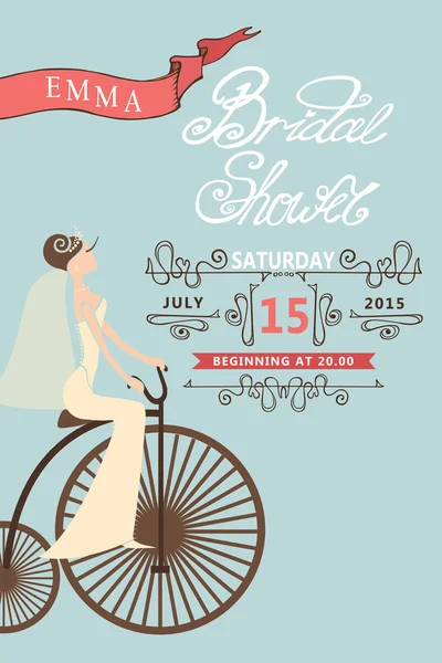 Retro Bridal shower invitation — Stock Photo, Image