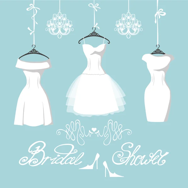 Set van drie bruids jurken — Stockfoto