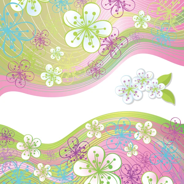 Spring flowers template — Stock Photo, Image