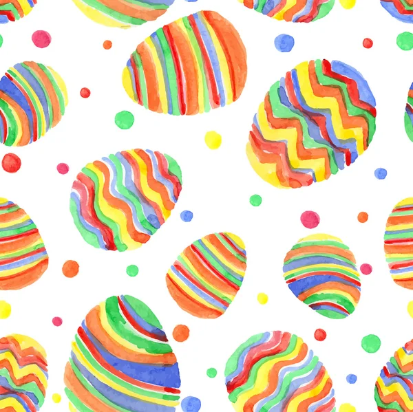 Easter  watercolor eggs  pattern — Stock Photo, Image
