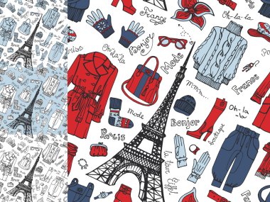 Paris moda giyim deseni