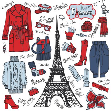 Paris moda giyim seti