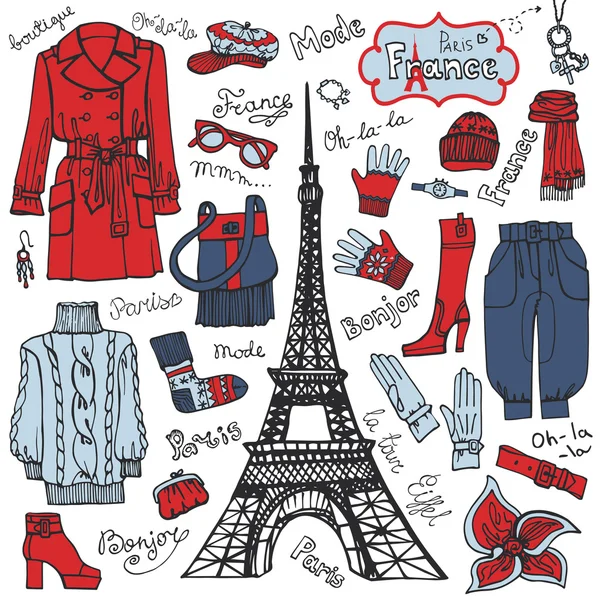 Paris Fashion Clothing set — Stock Photo, Image