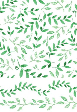 Handsketched yeşil seamless modeli