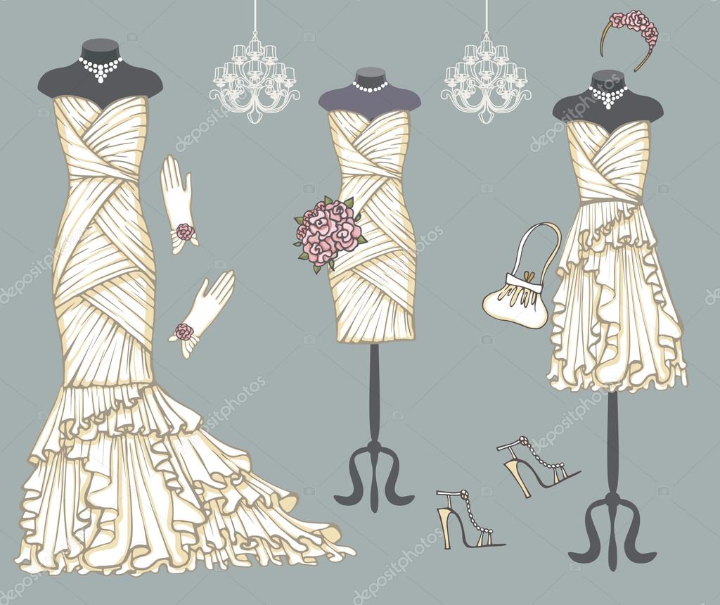 Imágenes de Скетч платья libres de derechos | DepositPhotos, image size:1024x860