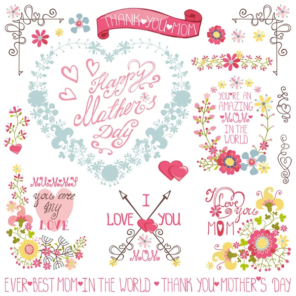 Mother day Doodle decor — Stock Photo, Image