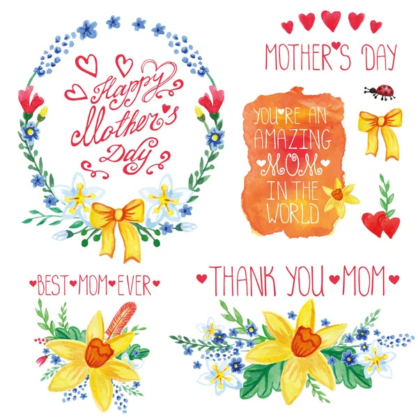 Mother day with floral bouquets — Stock Photo, Image