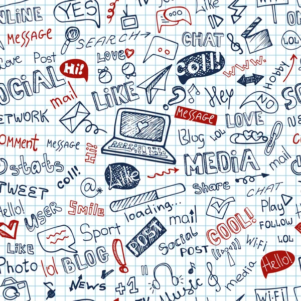 Sociale Media Word achtergrond. — Stockfoto