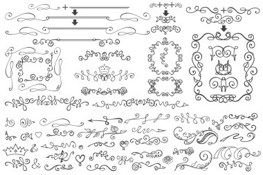 Doodle çiçek sınır, çerçeve