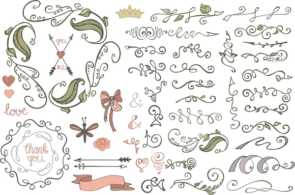 Doodles border,brushes,decor. — Stock Photo, Image