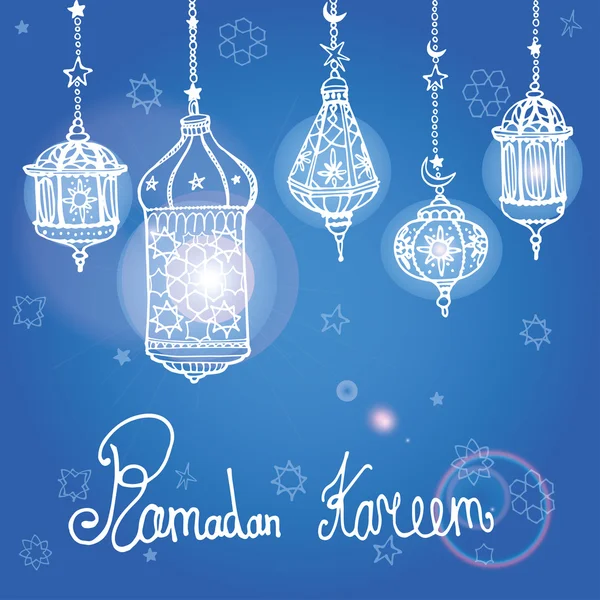 Ghirlanda di lanterna del Ramadan Kareem . — Foto Stock