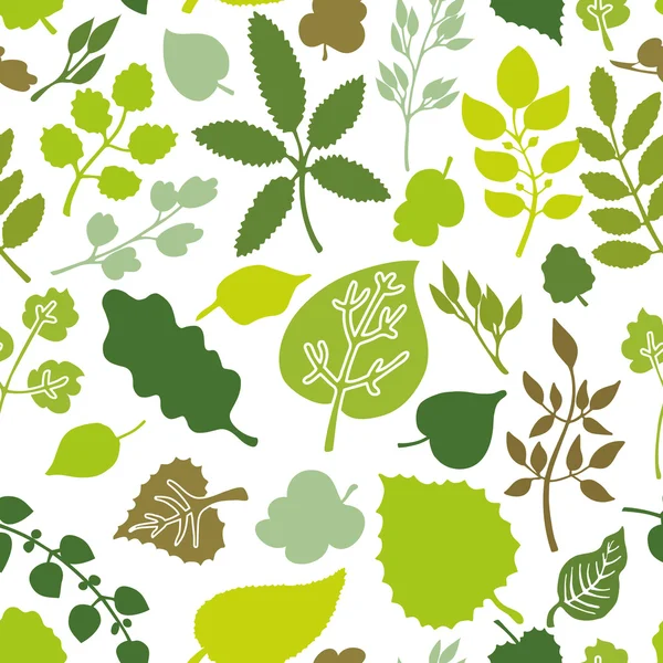 Green leaves seamless pattern — Stock Photo, Image