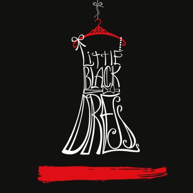 Silhouette of  little black dress