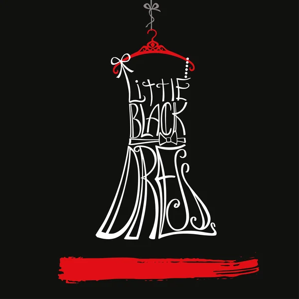 Silhouette of  little black dress — 图库照片