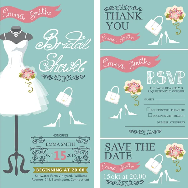 Bridal shower invitation set. Stock Photo by ©Tatiana_Kost 75993761