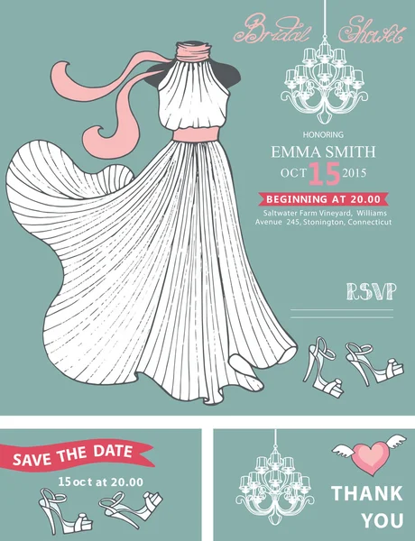 Bridal shower invitation template. — Stock Photo, Image