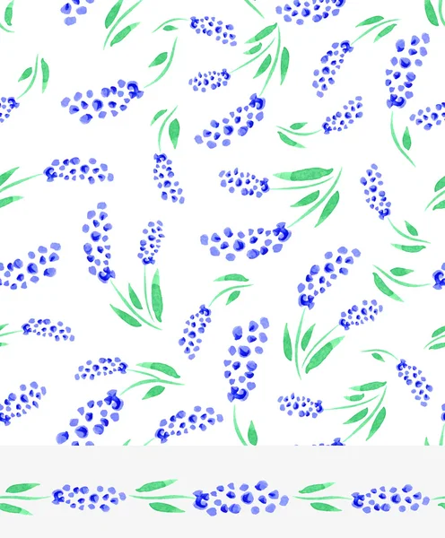 Muscari flowers seamless pattern — Stock Photo, Image