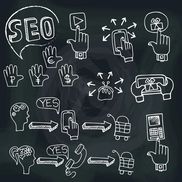 Main activities seo with icons. — Stock Photo, Image
