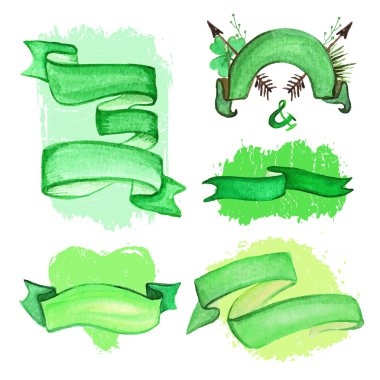 şeritler paketi ile retro etiketler .