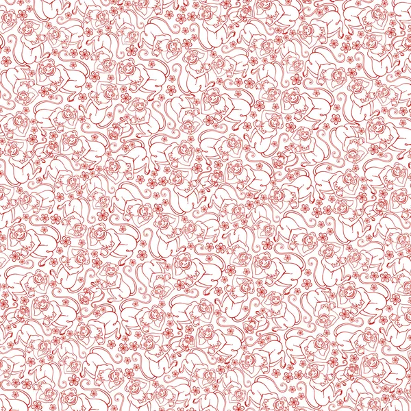 Red monkey pattern. — Stock Photo, Image