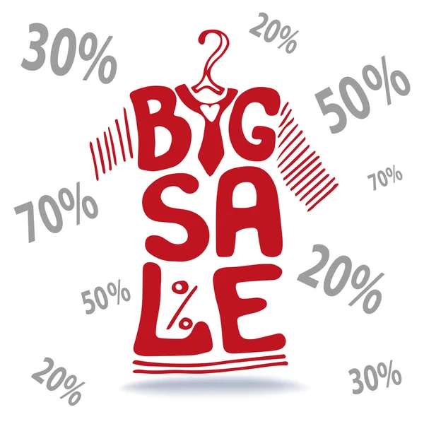 Big Sale lettering in  t- shirt — Stock Photo, Image