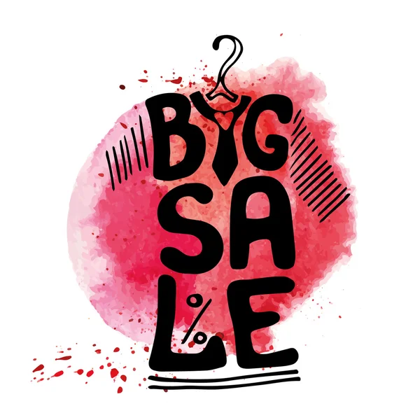 Big Sale lettering in t- shirt — Stockfoto