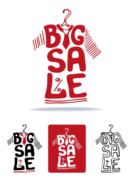 Big Sale lettering in  t- shirt — Zdjęcie stockowe