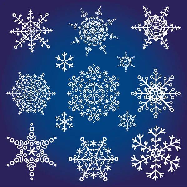 Snowflake big set — Stock fotografie