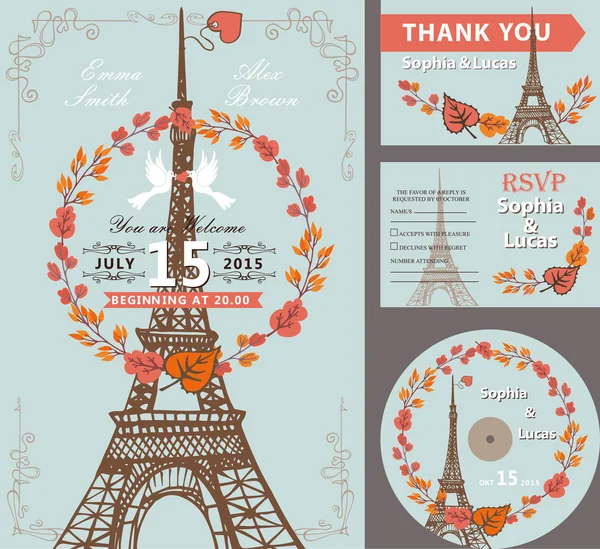 Wedding invitation set — Stock Photo, Image