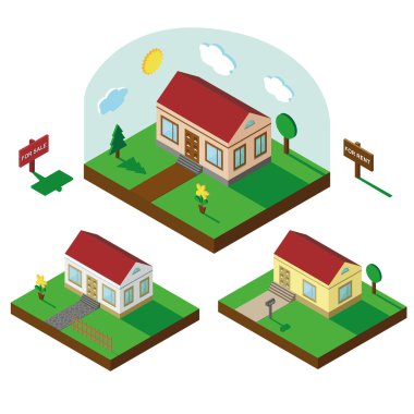 İzometrik küme evleri