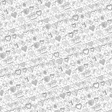 Kalpler el çizim doodles.