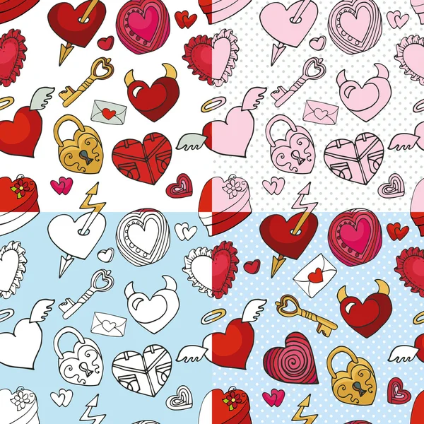 Valentine day pattern set — Stock Photo, Image