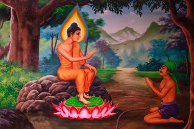 Phuket, Tayland - 23 Haziran: Geleneksel Tay duvar boyama 