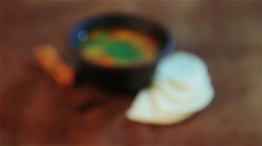 Geleneksel Ulusal ilk çanağı. İlk sıcak yemek görüntüsü. Dünya halklarının Ulusal mutfağı. İlk yemek, çorba, çorba, çorba, halophyte, shourpa.