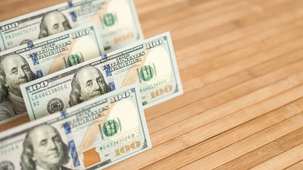 100 Dollar Sedel Och Porträtt Benjamin Franklin Usa Sedel Hundra — Stockfoto