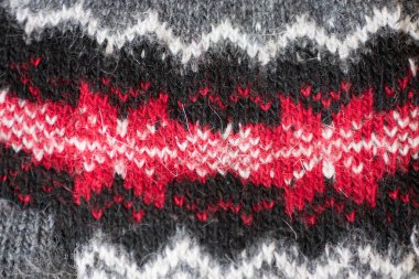 Asfalt desenli gri eldivenler. Kayıp mitte