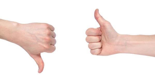 Männliche Handgesten Isoliert Über Dem Weißen Hintergrund Mehrere Bilder Bilder — Stockfoto