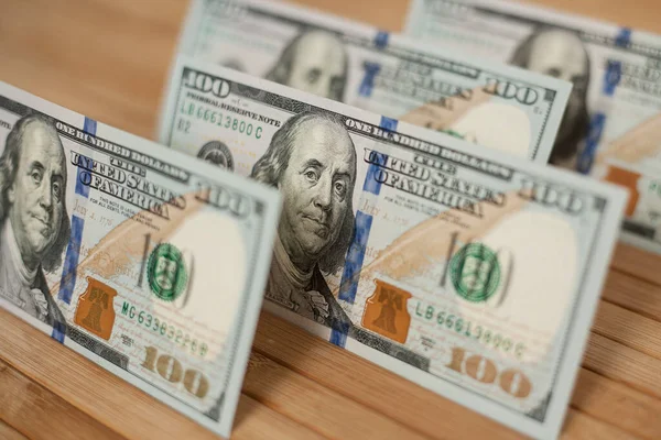 100 Dollars Biljet Portret Benjamin Franklin Amerikaans Bankbiljet Honderd Dollar — Stockfoto