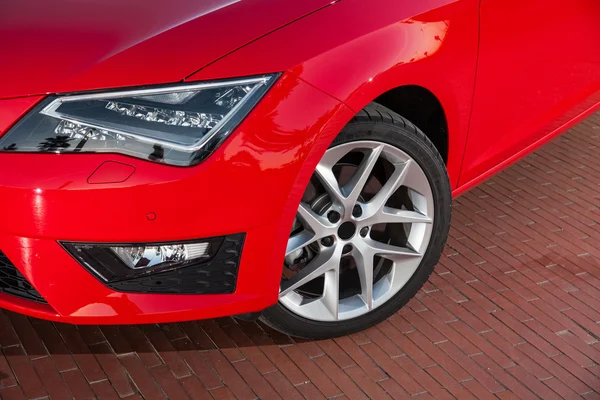 Red car front bumper — Stock Photo, Image