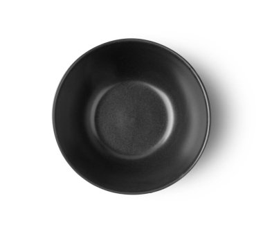 Siyah kase beyaz arkaplan görünümünde izole