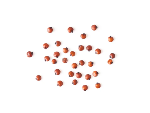 Rode Quinoa Geïsoleerd Witte Achtergrond Bovenaanzicht — Stockfoto