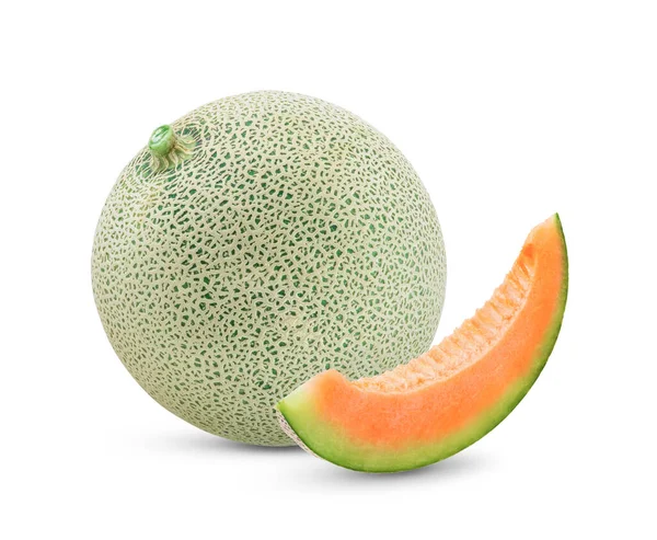 Melon Isolerad Vit Bakgrund — Stockfoto