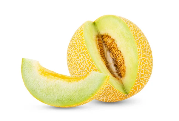 Melone Isoliert Auf Weißem Hintergrund — Stockfoto