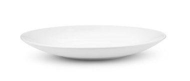 Boş plaka beyaz arkaplanda izole edildi