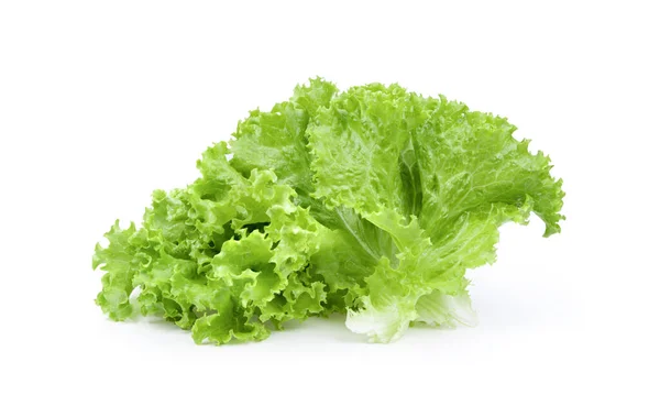 Feuilles Salade Laitue Isolées Sur Fond Blanc — Photo